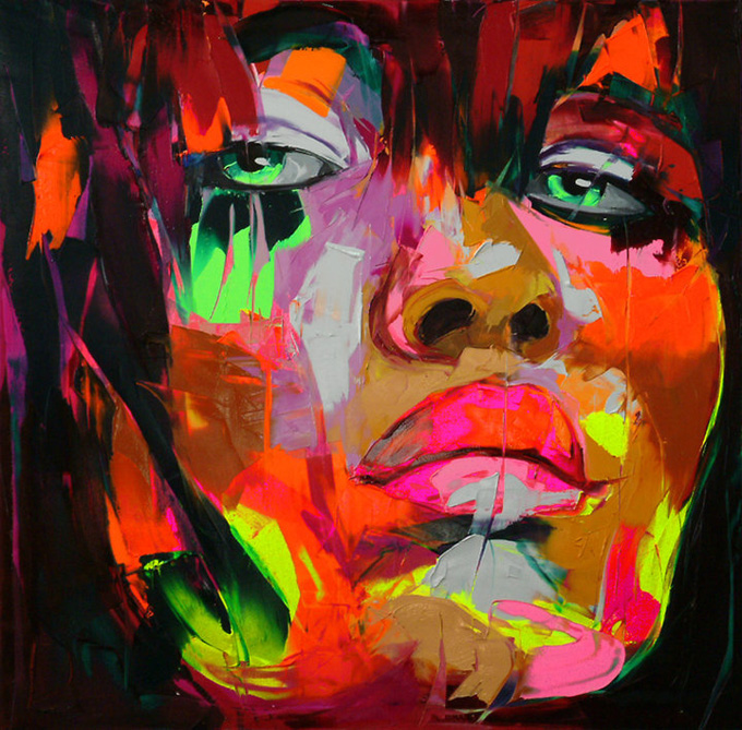 Francoise Nielly Portrait Palette Painting Expression Face044